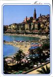 CPM La Cote d'Azur Menton Perie de la France La plage et la vieille ville 