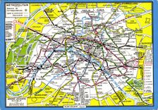 CPM Paris Le Plan du Metropolitain d'apres le Plan Eclair des Editions 