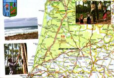 CPA Visage des Landes d'apres la carte regionale Sud Ouest Pyrenees 