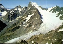 CPA Massif de l'Oisans Les Ecrins et le Glacier Blanc 