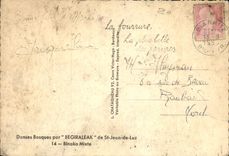 CPM Danses Basques par Begiraleak de St Jean de Luz Binaka Mixte 