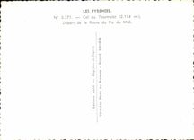 CPM Les Pyrenees Col du Tourmalet Depart de la Route du Pic du Midi Vaches 