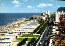 CPM Pesaro plage et promenade a la mer 