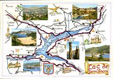 CPM Les Hautes Alpes Le Lac de Serre Poncon et ses environs cane touristique 