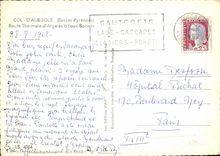 CPM Cal d'Aubisque Basse Pyrenees Route Thermale d'Argeles a Eaux Bonnes 