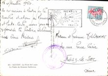 CPM Menton le Pont St Louis le Poste de Douane Italienne 