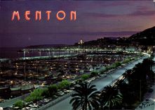 CPM La Cote d'Azur inoubliable Menton vue generale la nuit 