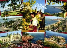 CPM Couleurs et lumiere de France la Cote d'Azur miracle da le nature Juan les Pins Menton Nice prom