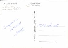 CPM La Cote d'Azur Menton la Promenade le Cap Martin vus du Casino sa Piscine 