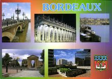 CPM Images de France Aquitaine Bordeaux le pont de pierre la facade du grand theatre illuminee penic