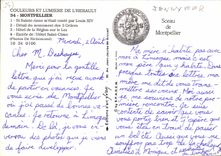 CPM Couleurs et lumiere de l'Herault Montpellier Si Sainte Anne m'etait contre par Louis XIV detail 