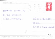 CPM Bordeaux Coucher de soleil a Bordeaux Pecheur d'alose sur la Garonne 