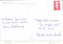 CPM Bordeaux Vue de nuit du Pont de Pierre et de l'eglise Saint Michel a Bordeaux 