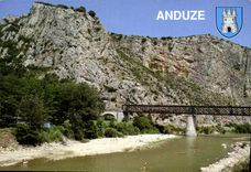 CPM Anduze Gard le gardon et le vieux pont terroviere 