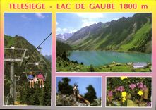 CPM Hautes Pyrenees le Lac de Gaude et le Telesiege 