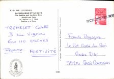 CPM N D de Lourdes La Basilique et le Gave 