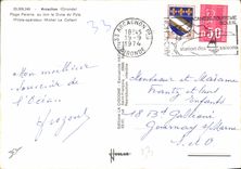 CPM Arcachon Gironde Plage Pereire au loin la Dune du Pyla 