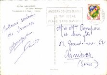 CPM Arcachon Le Casino Mauresque Vue generale de la Plage Reates 