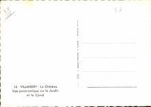 CPM Villandry Le Chateau Vue panoramique sur le Jardin et le Canal 