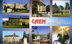 CPM Caen Calvados Le Chateau du XIe siecle fonde par Guillaume 