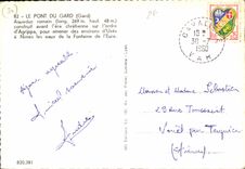 CPM Le Pont du Gard Aqueduc romain construit avant l'ere chretienne sur l'ordre d'Agrippa