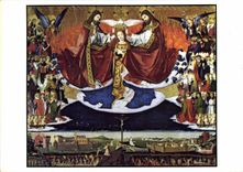 CPM Musee de Villenueve les Avignon Gard Enguerrand Quaton Le Couronnement de la Vierge 1453 1454 