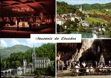 CPM Lourdes Basilique St Pie X Interieur de l'Eglise souterraine 