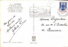 CPM Lourdes La Basilique le Gave et le nouveau Pont inaagure le 25 Mars 1966 