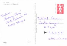 CPM Nimes Les Arenes et les Jardins de Esplanade 