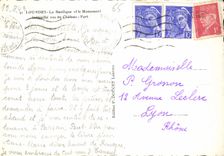 CPM Lourdes La Basilique et le Monument Interaillie vus du Chateau Fort 