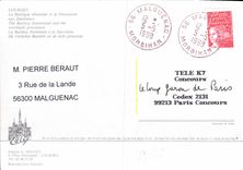 CPM Lourdes La Basilique Illuminee et la Procession aux falmbeaux 