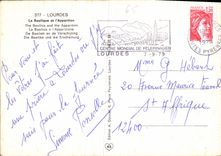 CPM Lourdes La Basilique ey l'Apparition 