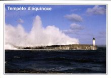 CPM Tempete d'Equinoxe Par quels froids Oceans Phare