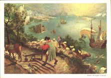 CPM Brueghel l'Ancien 1525 1569 La Chute d'Icare De val van leurus 