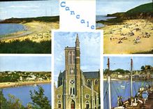 CPM Couleurs de Bretagne Cancale Les plages du verger Saussaye de Port Mer l'Eglise et la Houle 