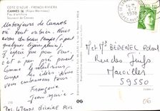 CPM Cote d'Azur French Riviera Cannes Alpes Maritimes Feu d'Artificie Souvenir de Cannes 