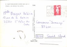 CPM Saint Meloir des Ondes L'Eglise son abside et les jardins 