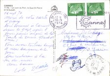 CPM Cannes Un coin du Port le Quai St Pierre et le Suquet 