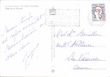 CPM La Cote d'Azur Le Cap Martin d'Antibes Plage de la Garoupe 