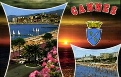 CPM Cote d'Azur French Riviera Cannes Alpes Maritimes La Croisette La Plage 