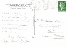 CPM Les Sites Merveilleux de la Cote d'Azur Menton Le nouveau port de plaisance de Garavan Au fond l