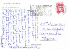 CPM La Cote d'Azur Cap Martin Menton vu de la route du Cap 