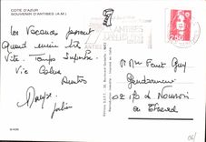 CPM Cote d'Azur Souvenir d'Antibes 
