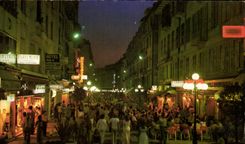 CPM La Cote d'Azur Nice Rue pietonne la nuit 