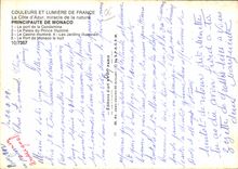 CPM Couleurs et Lumiere de France La Cote d'Azur miracle de la nature Principaute de Monaco 
