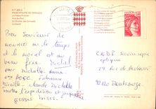 CPM Principaute de Monaco Le Palais Princier Vue du Port Le Rocher des Grimaldi Le Beach 