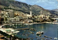 CPM Reflets de la Cote d'Azur Monaco Vue sur le Port et Monte Carlo 