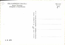 CPM Col d'Aubisque Htes pyr Route Thermale d'Argeles a Eaux Bonnes 