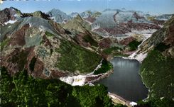 CPM Vallee d'Aure Lac d'Oredon Barrage et lac de Cap de long 