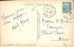 CPM Lourdes La Basilique et la Grotte Miraculeuse 